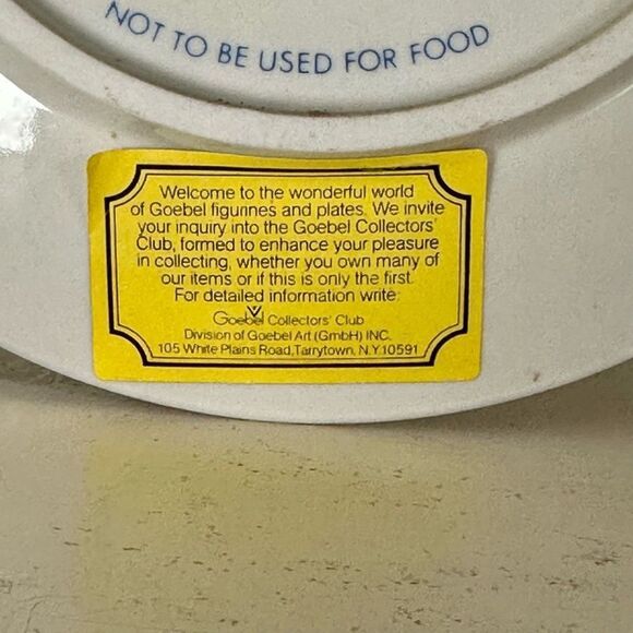 MJ Hummel annual plate 1978 vintage collectors plate - Picture 8 of 12